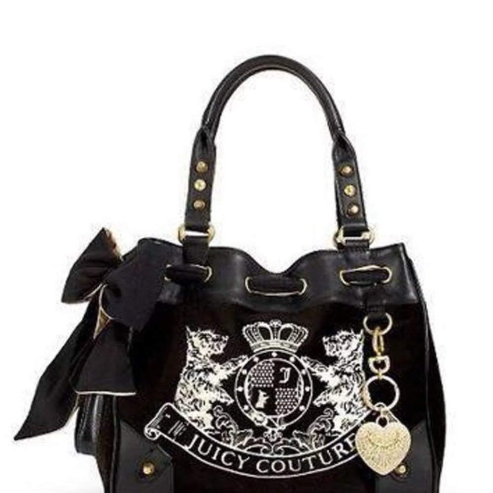 Juicy Couture Velour Daydreamer Tote - Black